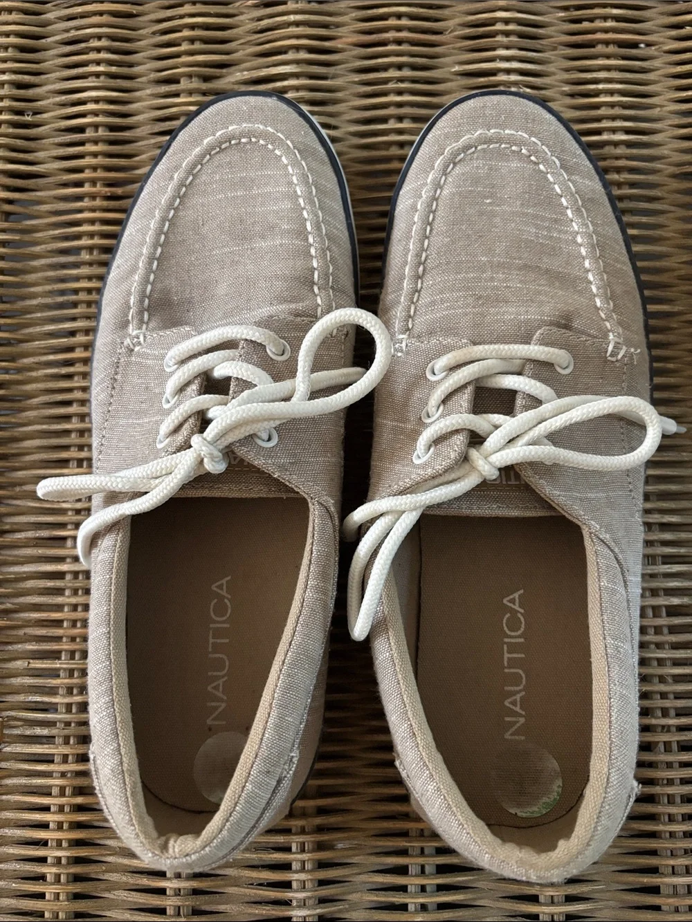 Nautica | Men’s Tan Canvas Boat Shoes
